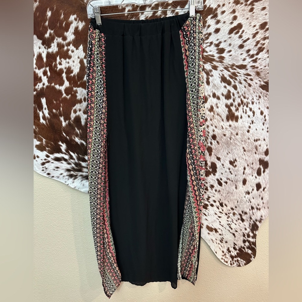 LA Hearts- double slit sheer maxi skirt size small